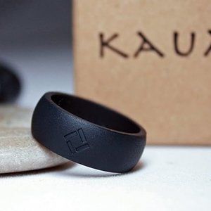 KAUAI 3 pack Silicone Wedding Ring Athletic Series Men's Size 11 Black Gray Blue